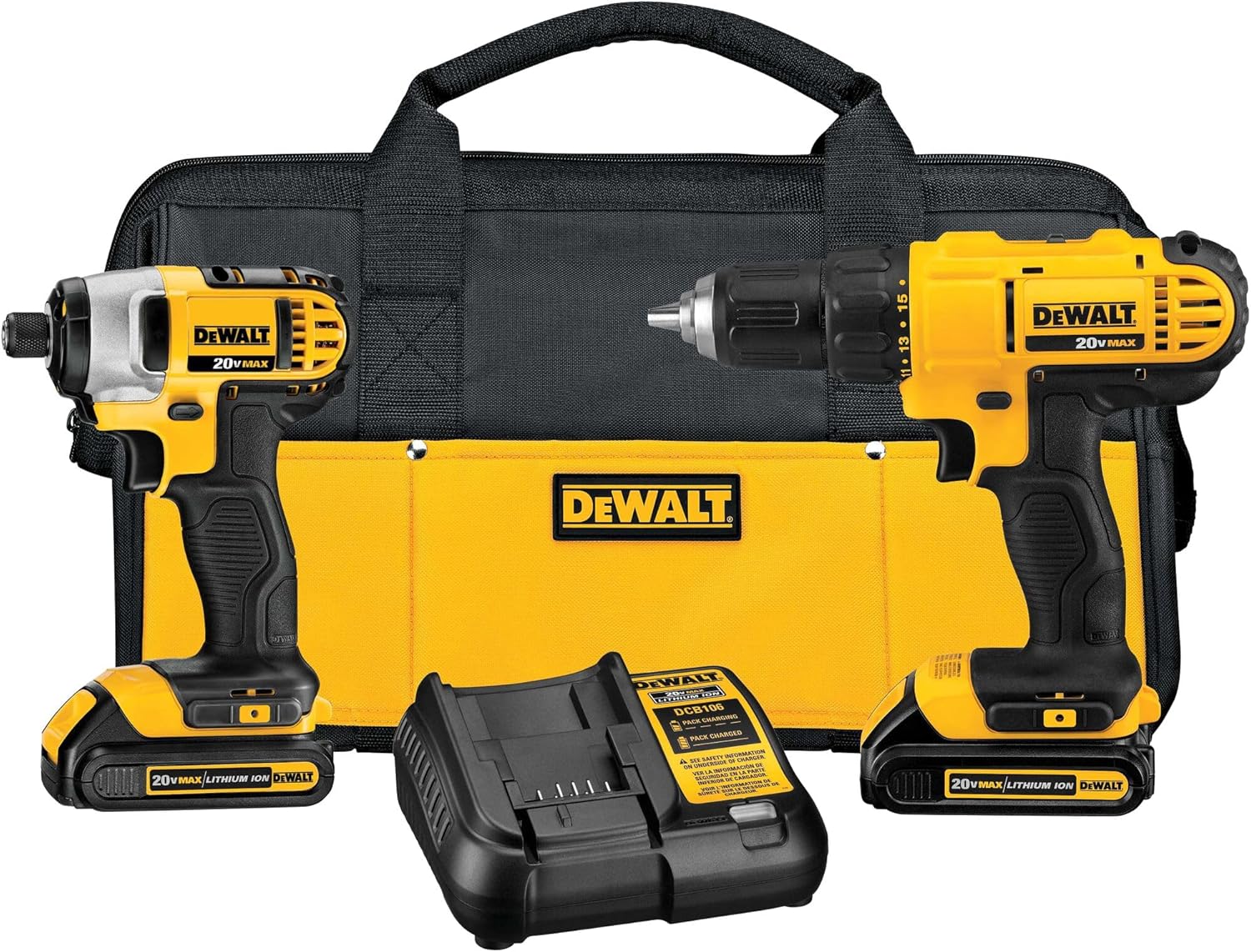 DEWALT 20V MAX Cordless Drill and Impact Driver Combo Kit