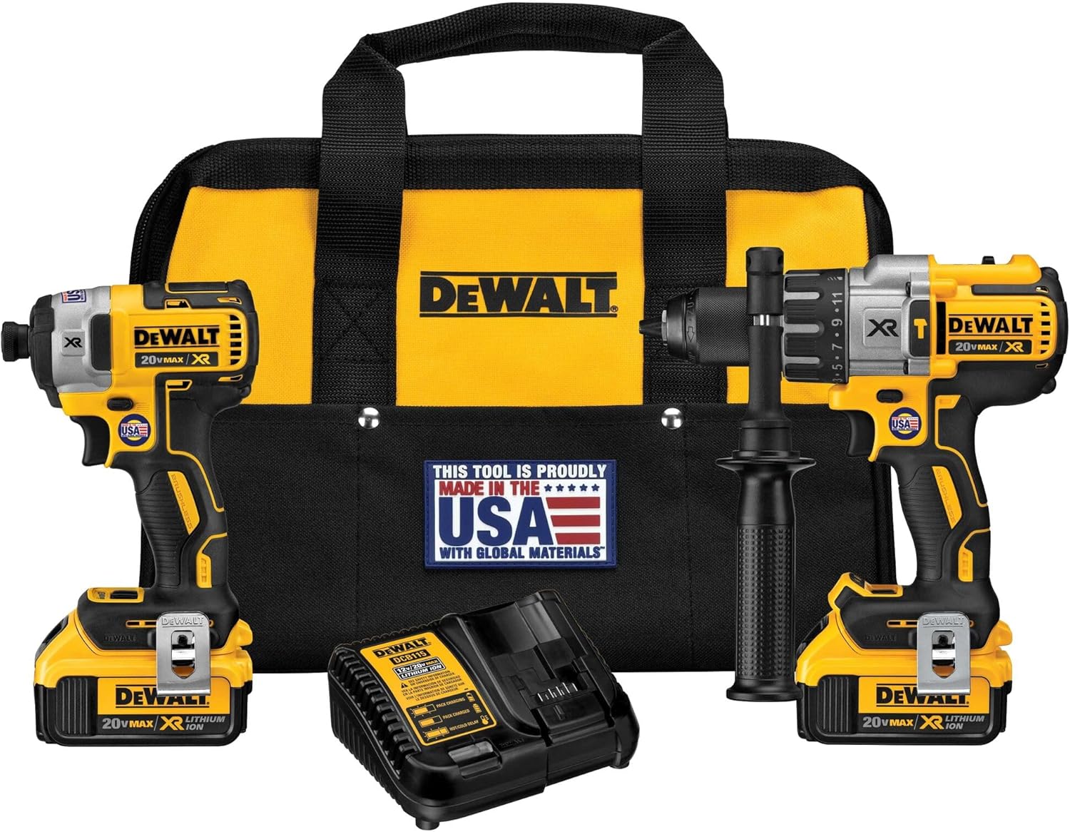 DEWALT 20V MAX XR Brushless Hammer Drill Combo Kit